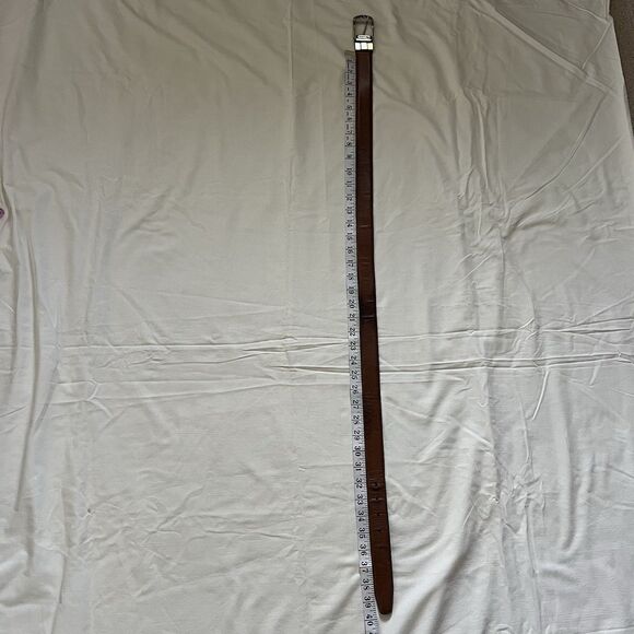 Ermenegildo Zegna Reversible Leather Belt Brown Black Silver Buckle Sz 38 Italy - Picture 13 of 14